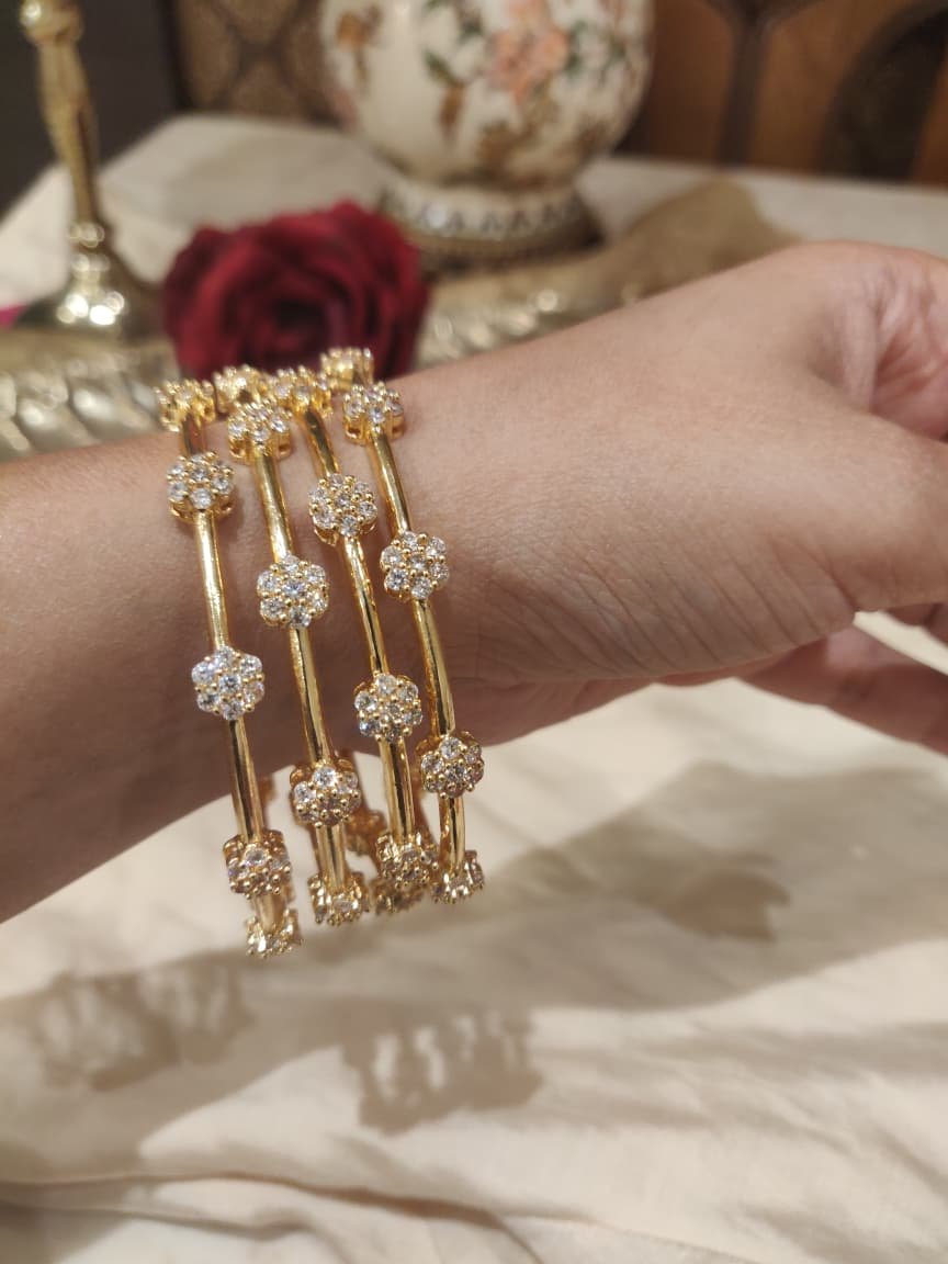 Regal floral ad bangles set of 4