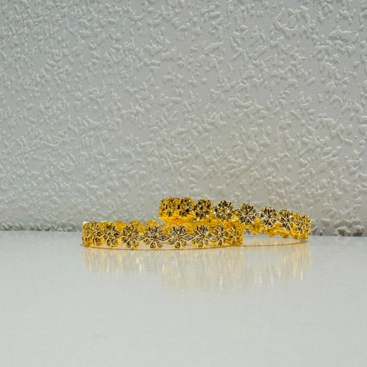 Elegant floral bangles set of 2