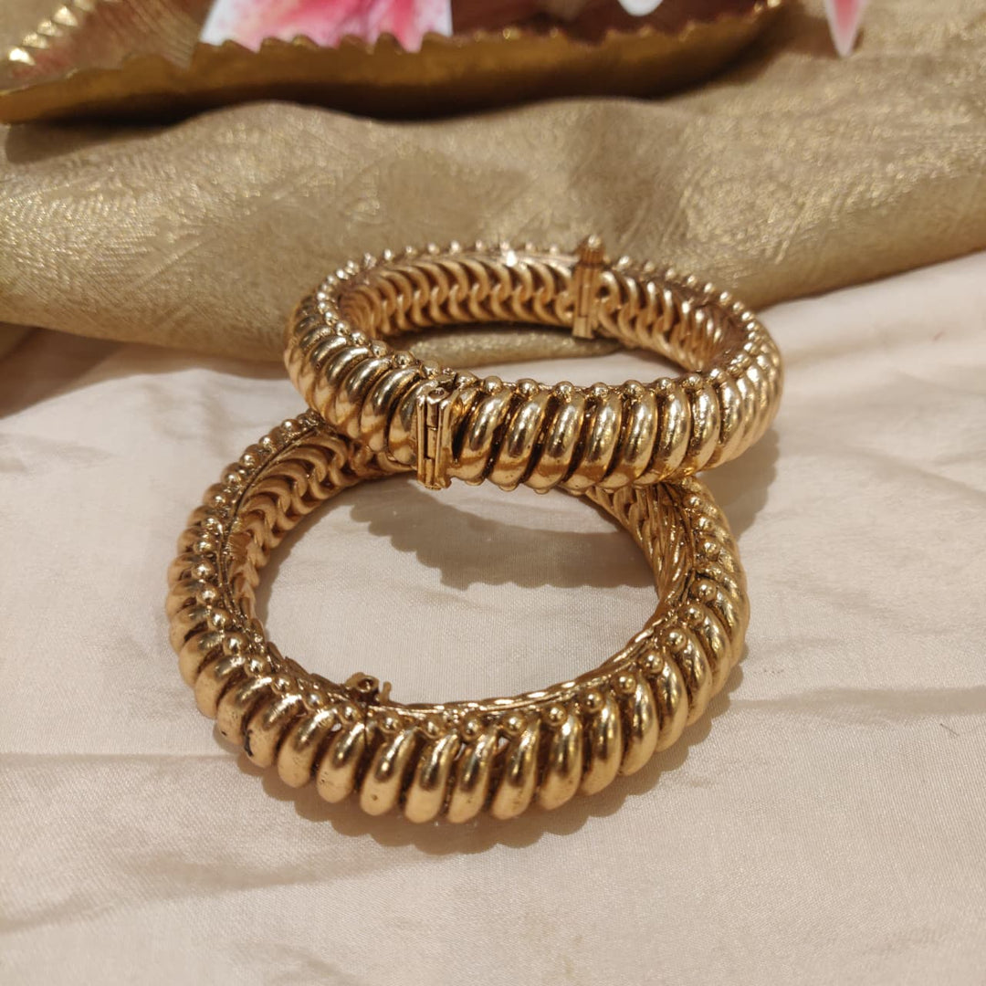 Radiant  Golden Bridal Bangles set of 2