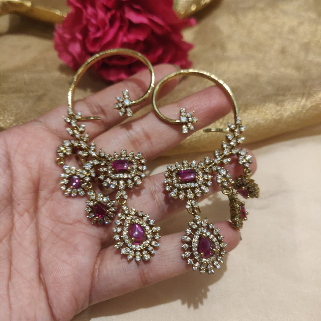 Mesmerizing Ruby AD Stone Jhumka