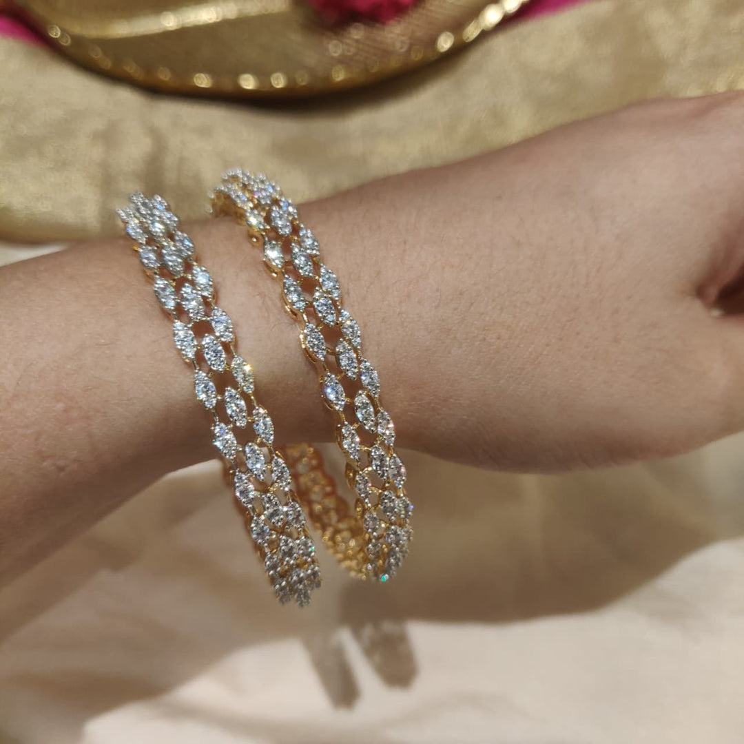 Radiant AD Stone Bangles Set of 2