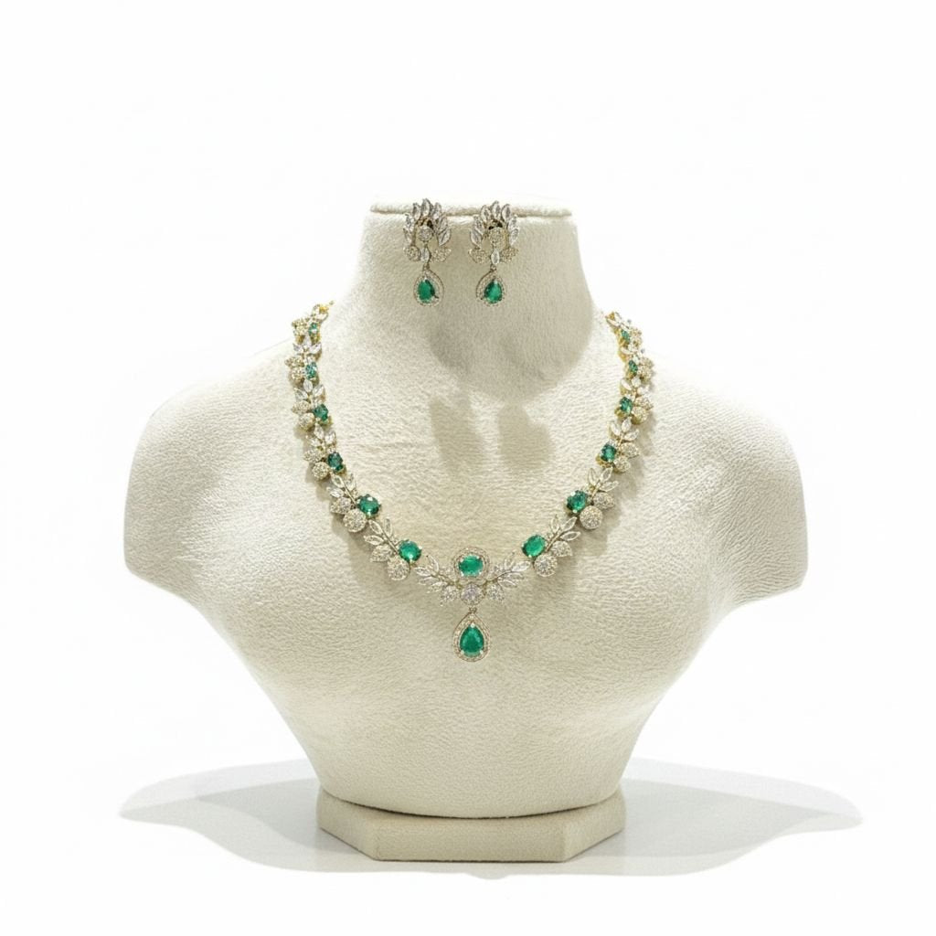 Dazzling CZ Green Necklace