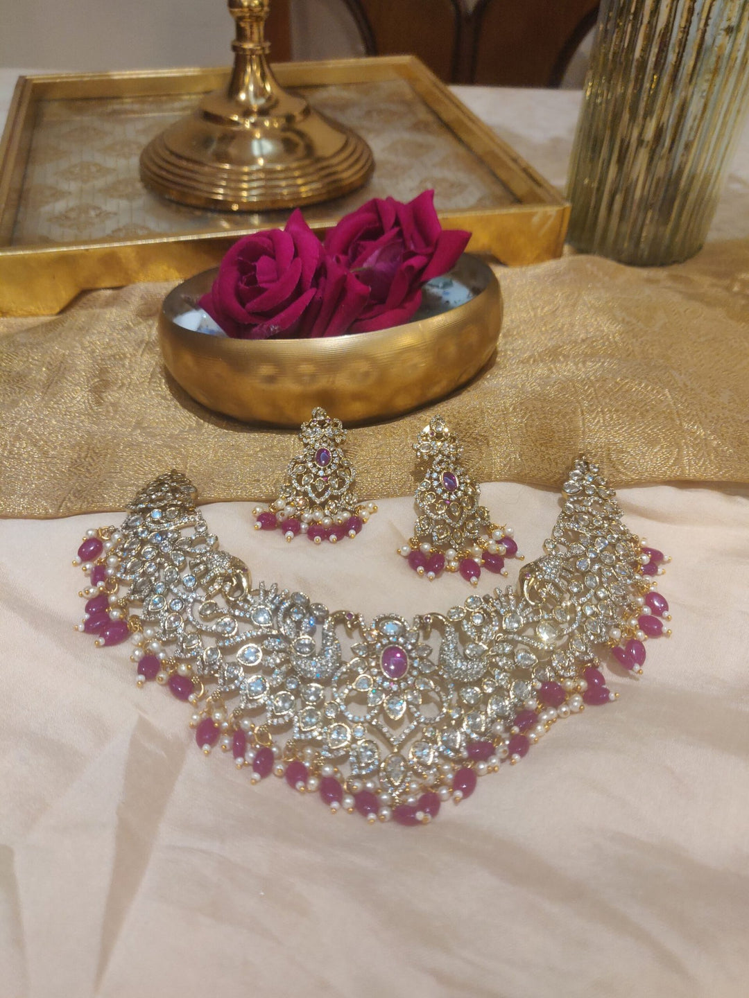 Ruby traditional bridal choker