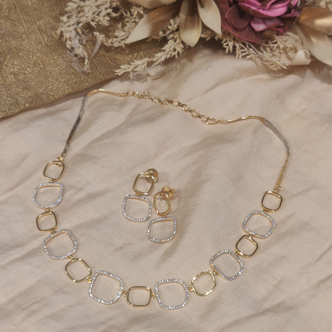 Opulent Golden CZ Multishare Necklace