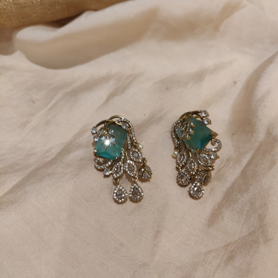 Iconic Mint AD Stone Droplet Earring