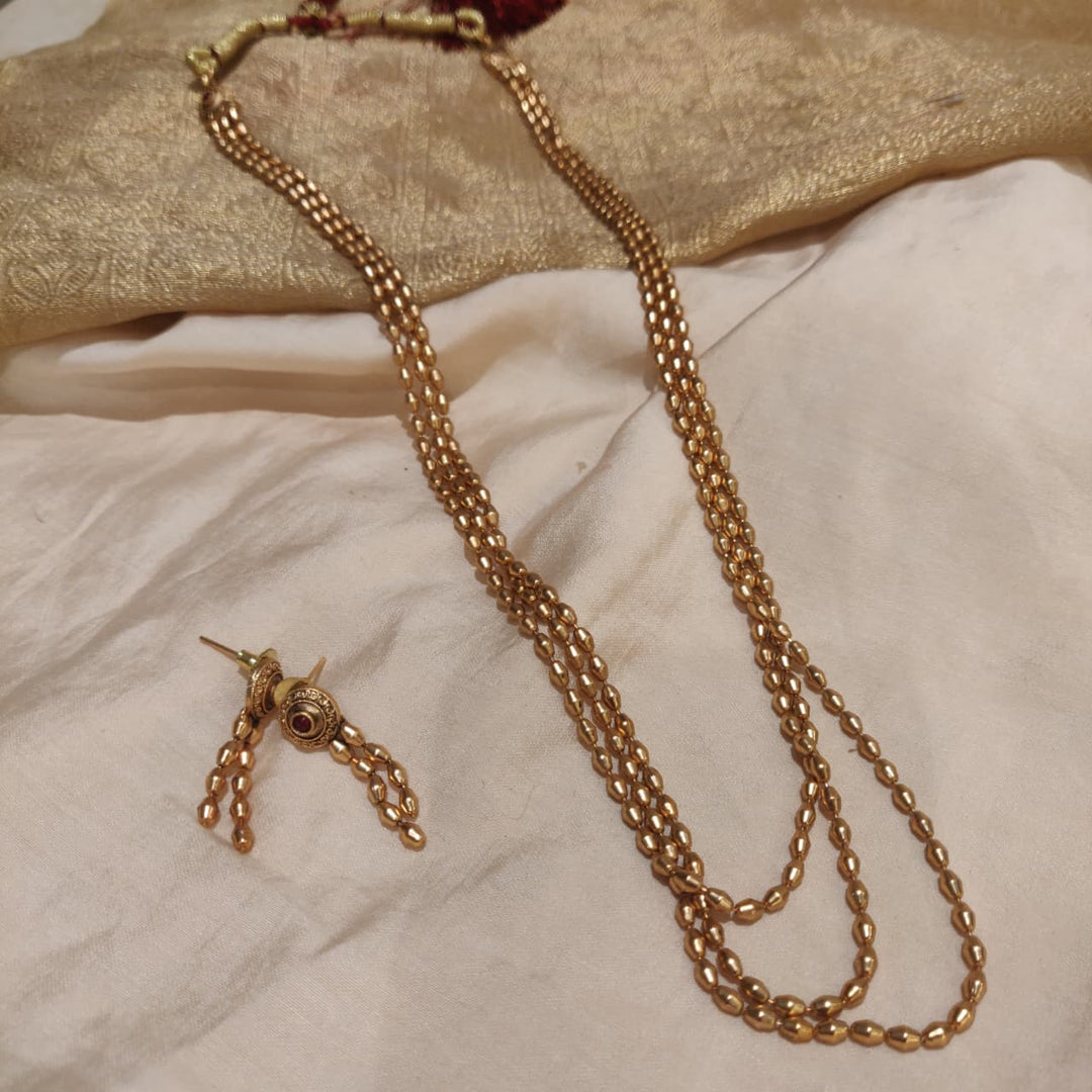Trendsetting Golden Traditional Layer Mala
