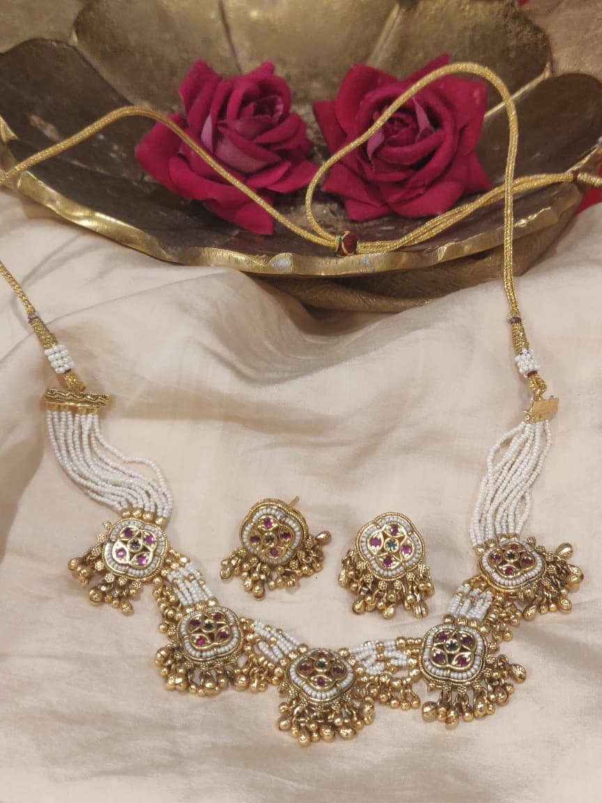 Majestic White Pearls Layer Handcrafted Choker