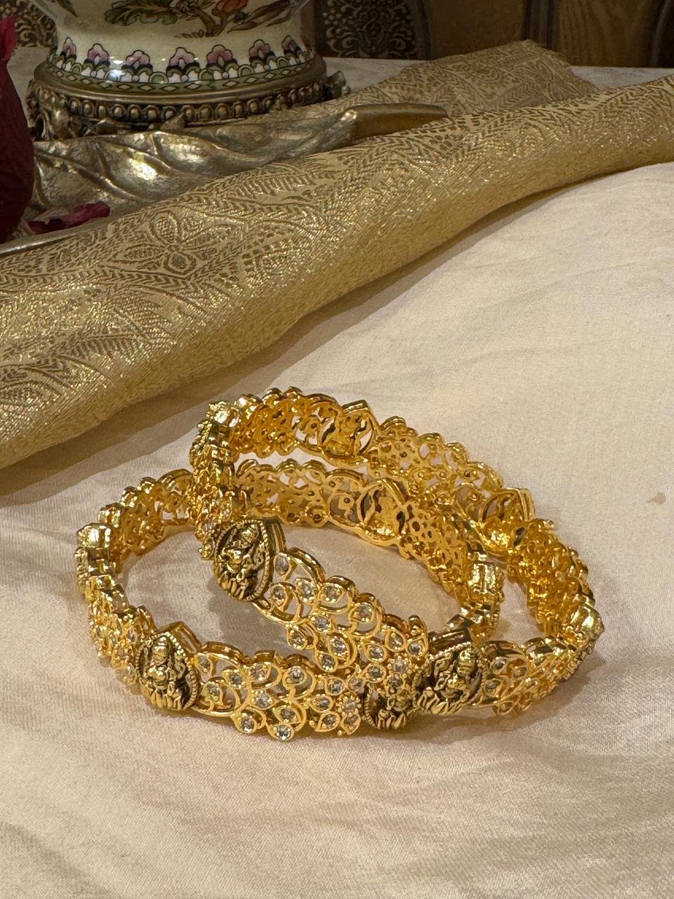 Grand temple bangles set of 2