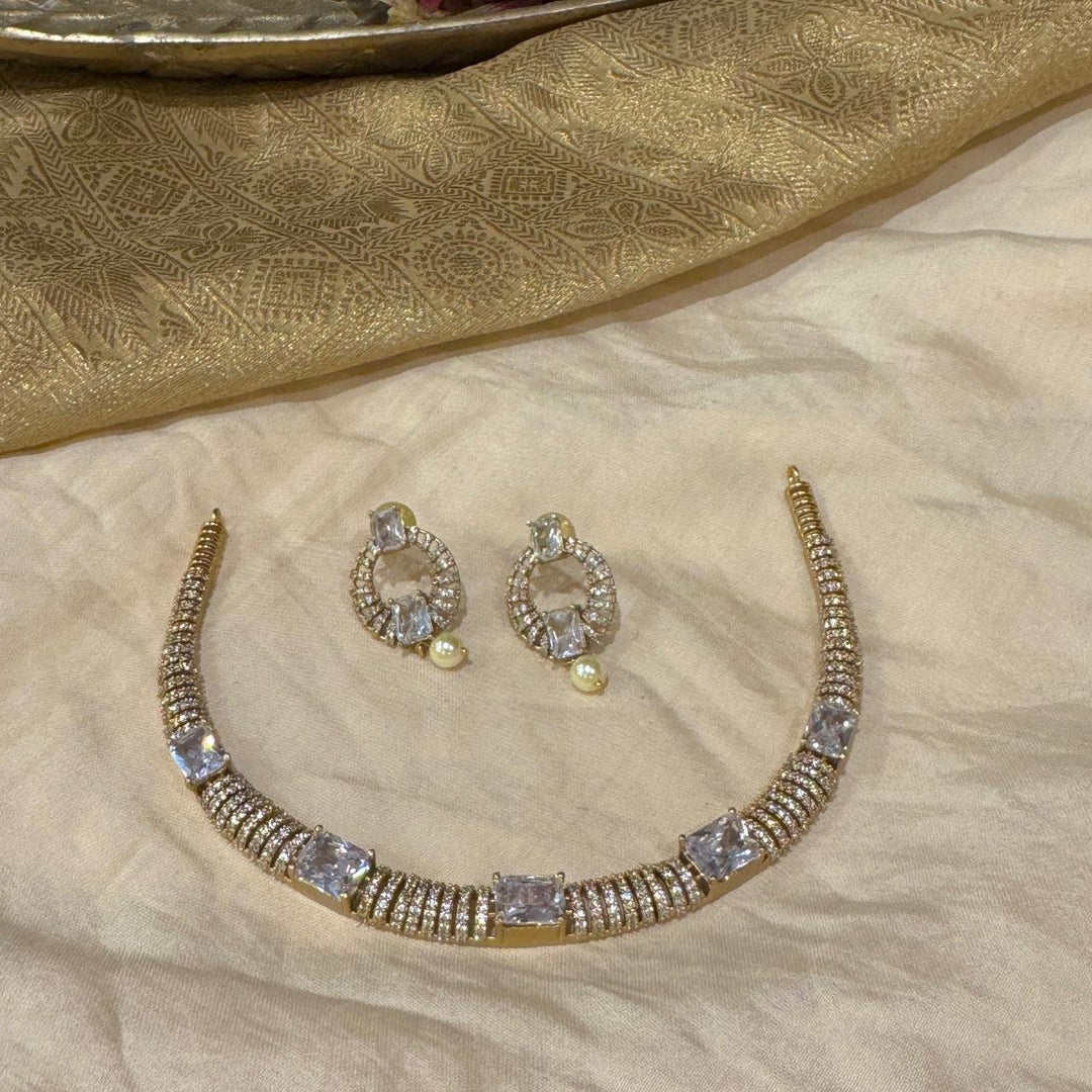 Iconic AD Crystal Stone Choker