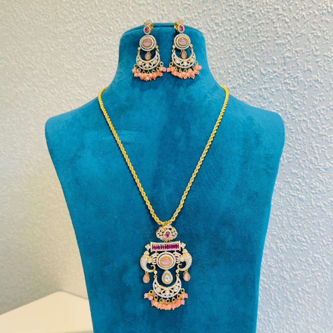Timeless CZ Elephant Chain Pink