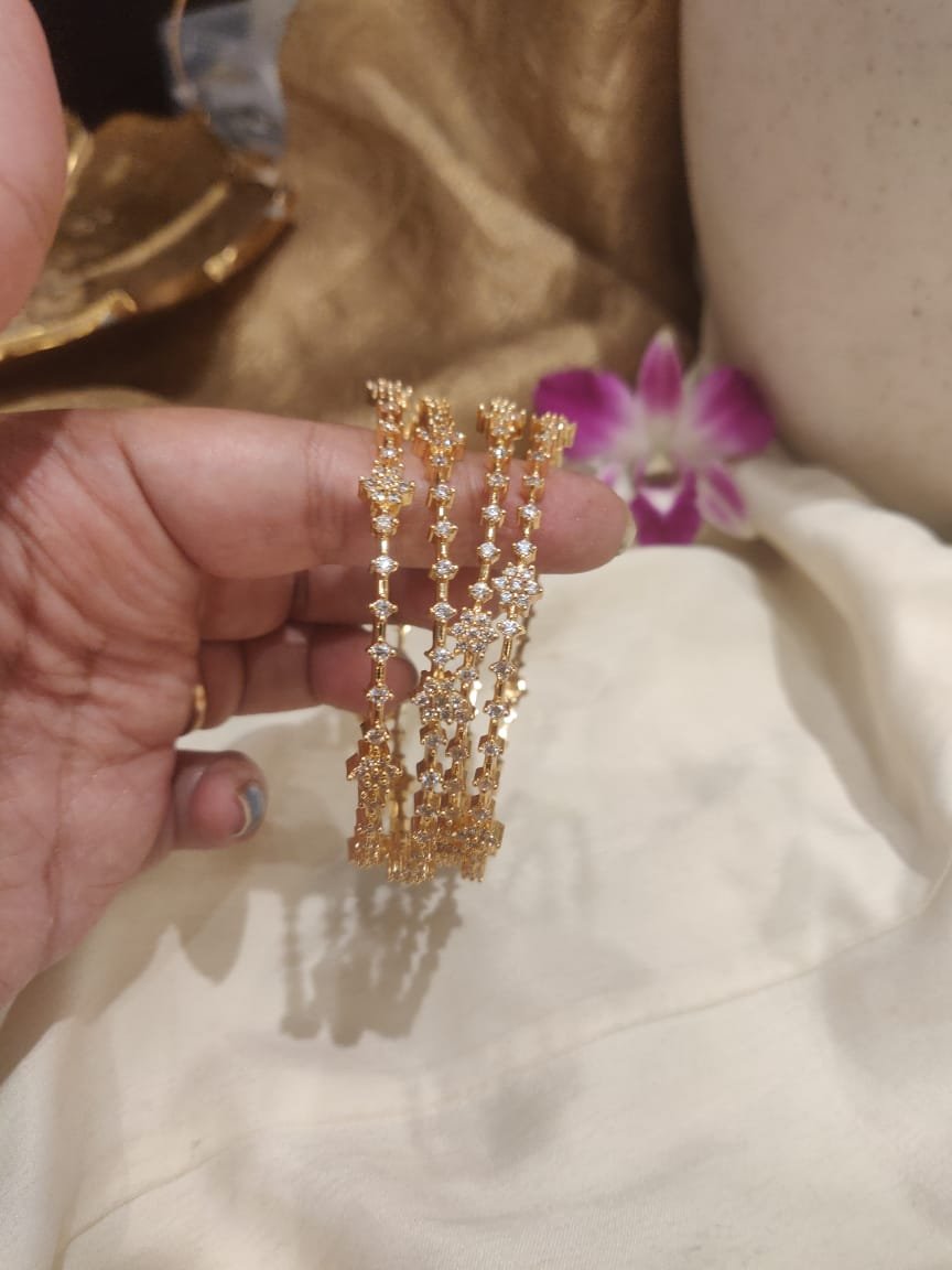 Iconic AD Stone Bangles Set Of 4