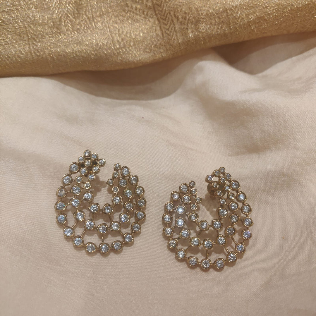 Alluring 3 layers  ad stone earring