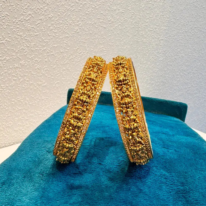 Glamorous laxmi bridal golden  bangles