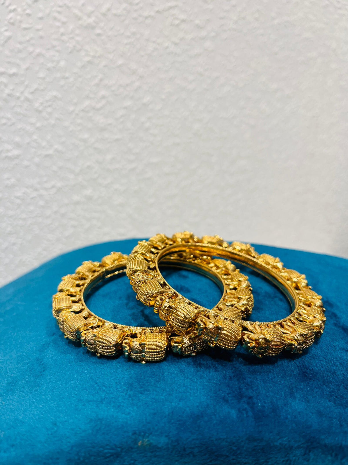 Opulent bridal elephant bangles set of 2