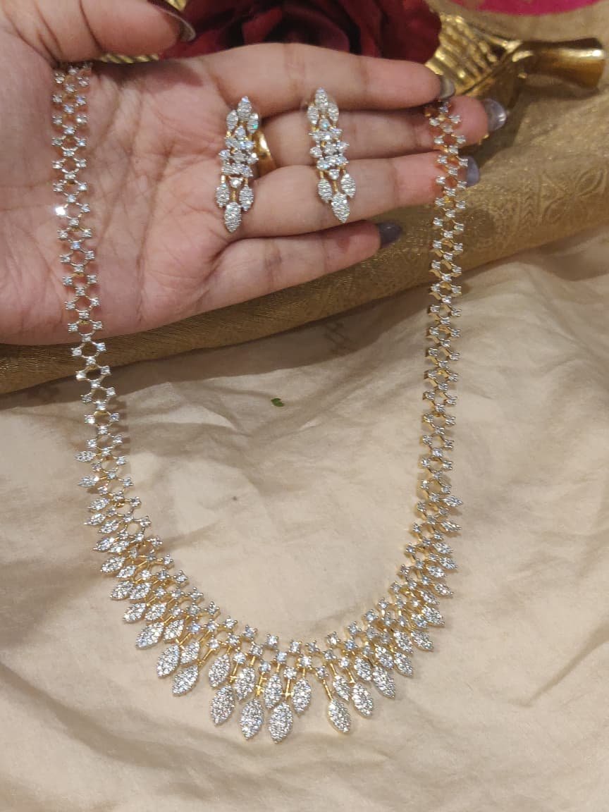 Radiant CZ Droplet Long Necklace