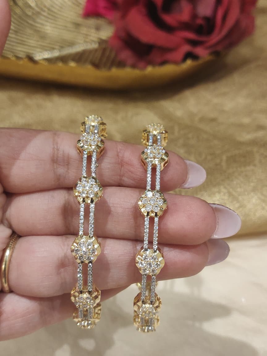 Graceful Floral Bangles set of 2
