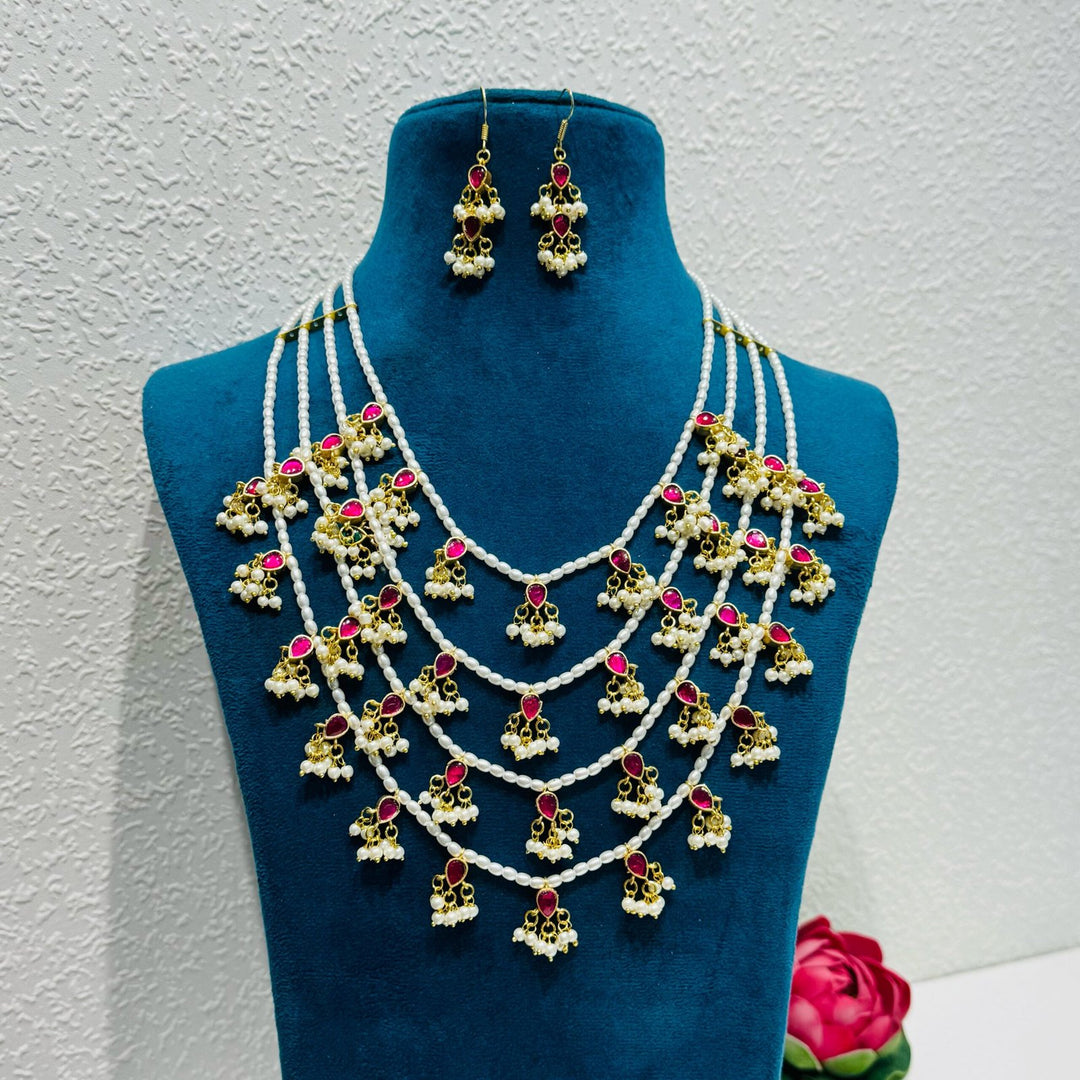 Timeless cherry blossom design 4 layer haar necklace