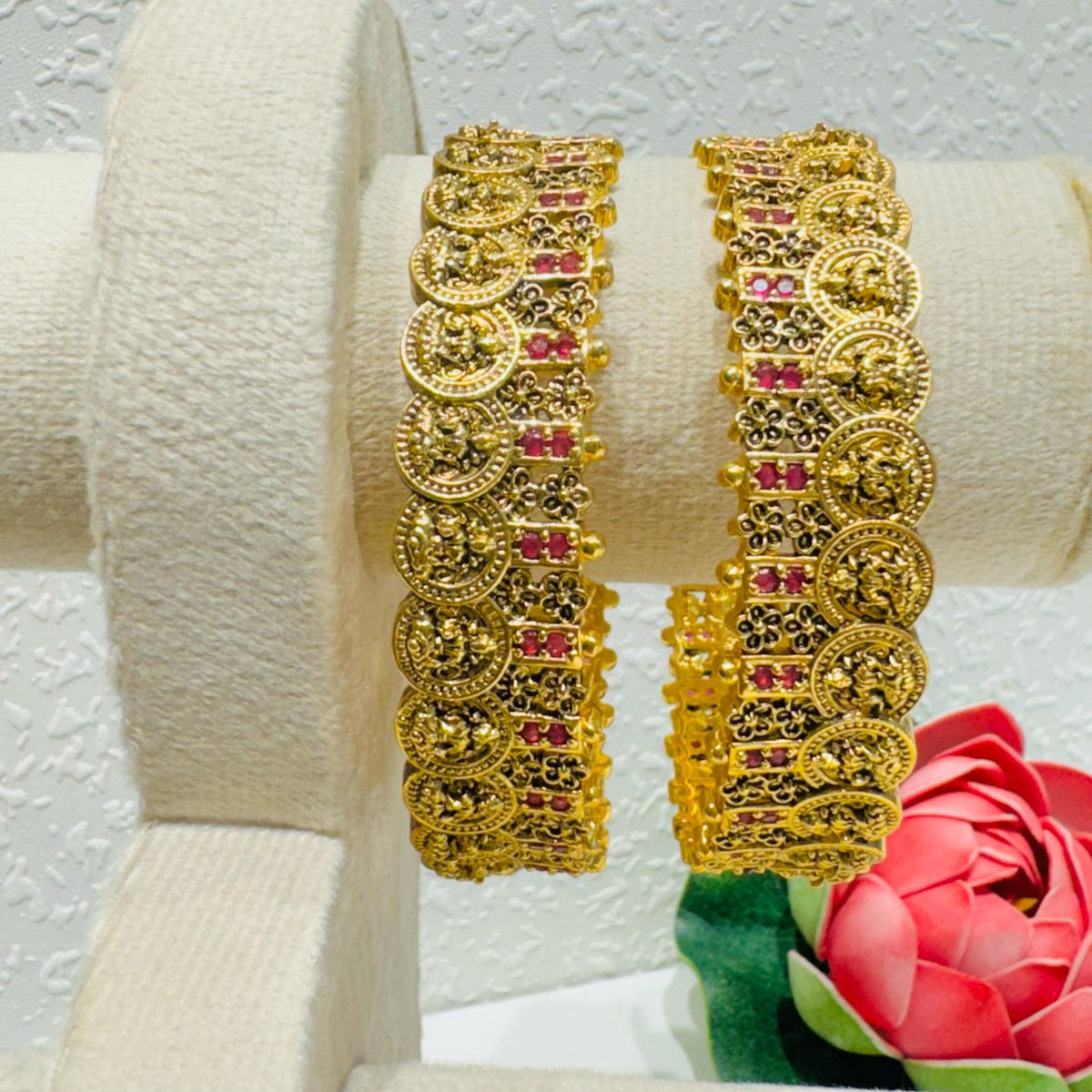 Exquisite golden plated  laxmi bangels