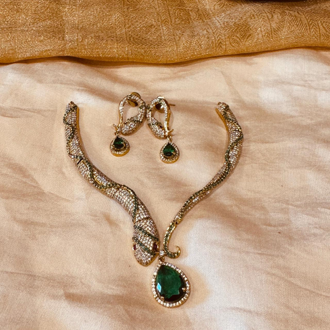 Regal Green AD Stone Necklace
