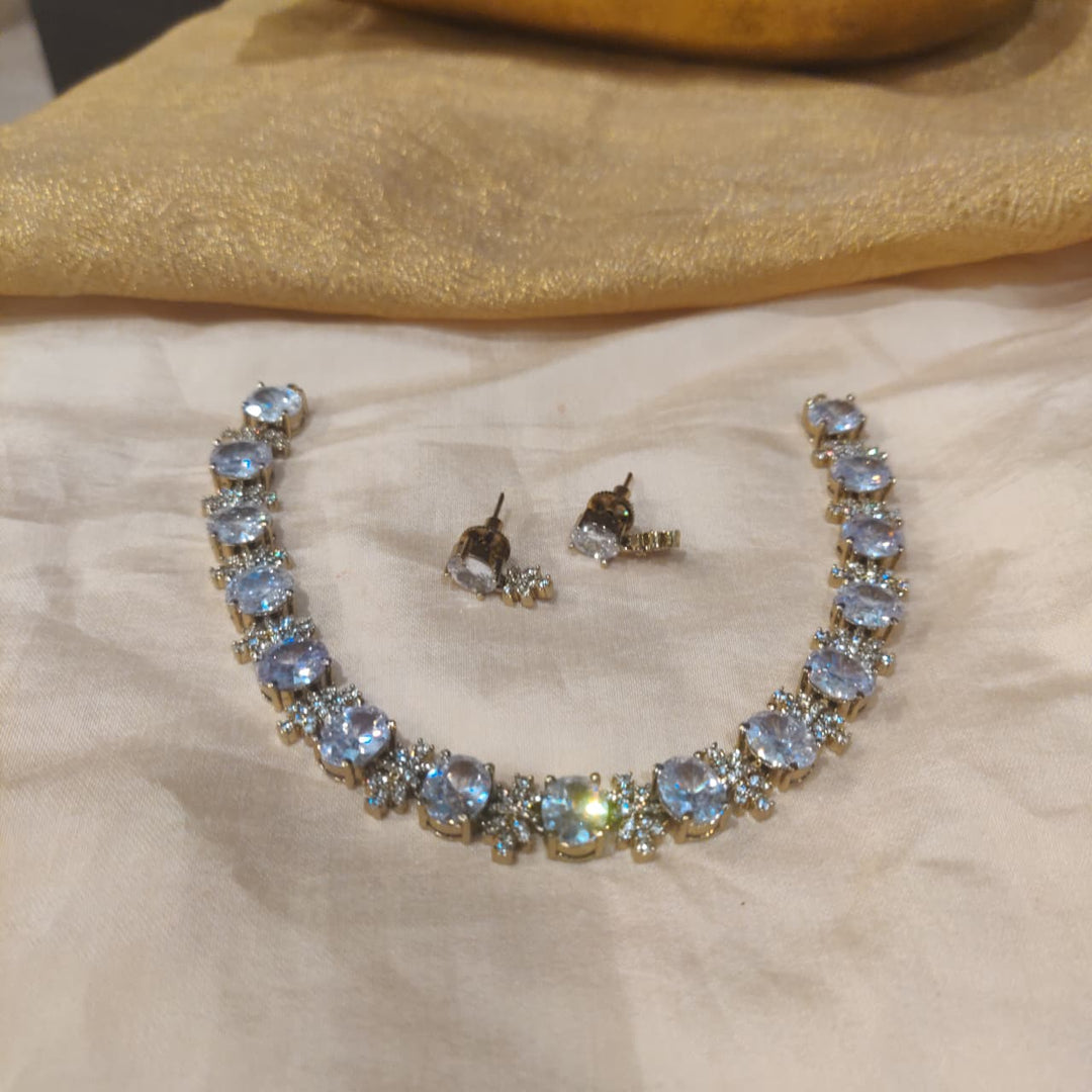 Exquisite Crystal AD Stone Short Necklace