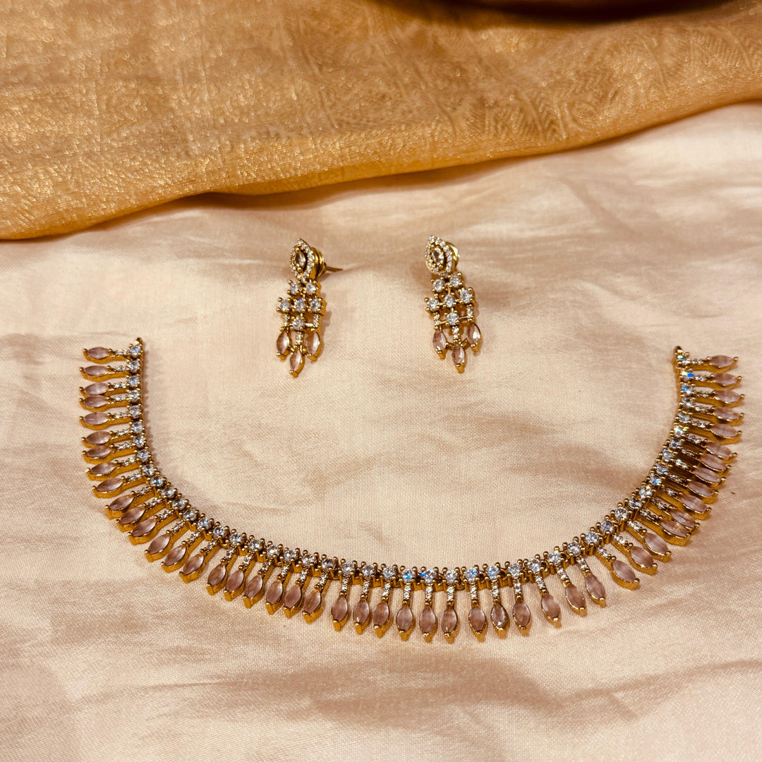 Posh Pink Stone AD Necklace