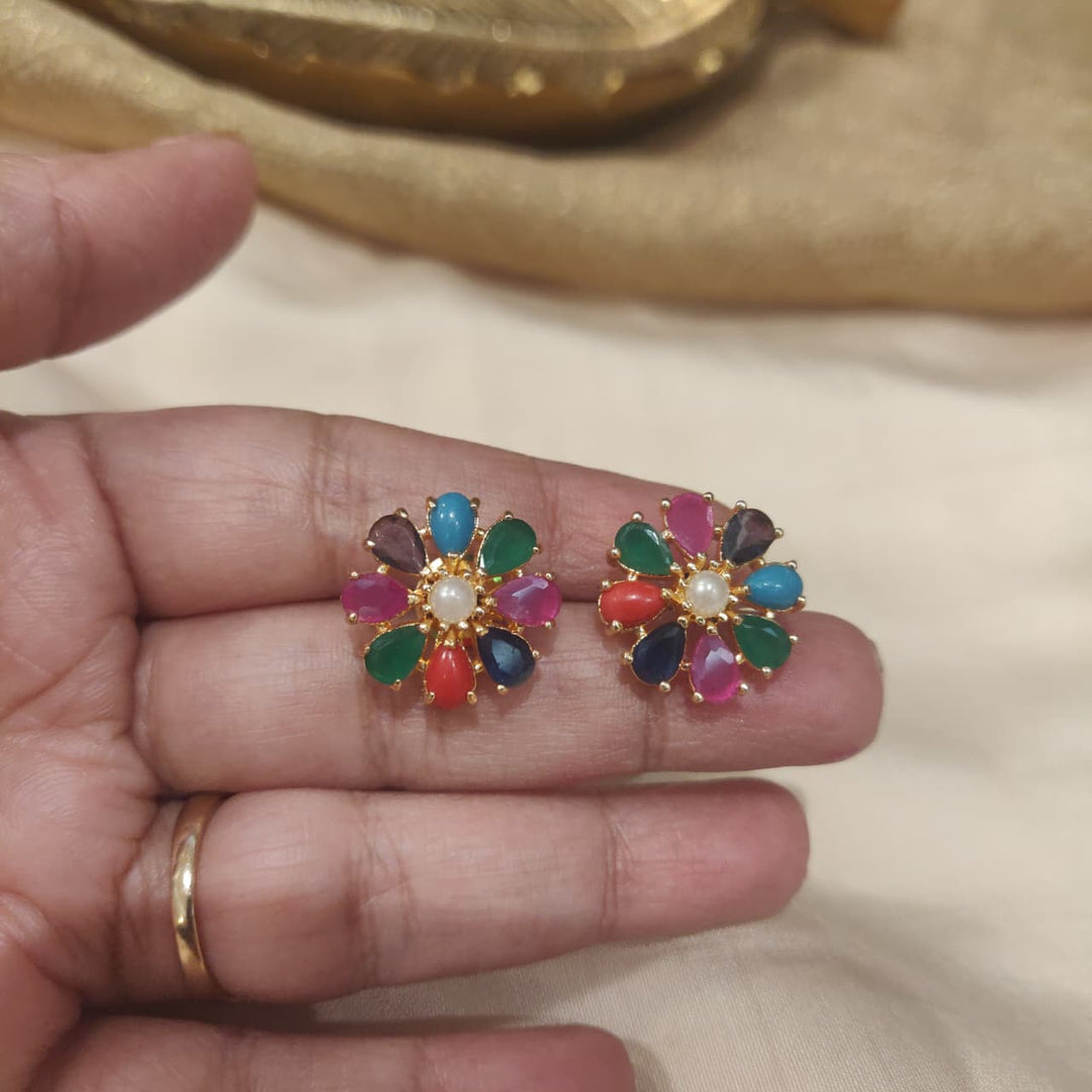 Bespoke Multicolour Navratna Earrings