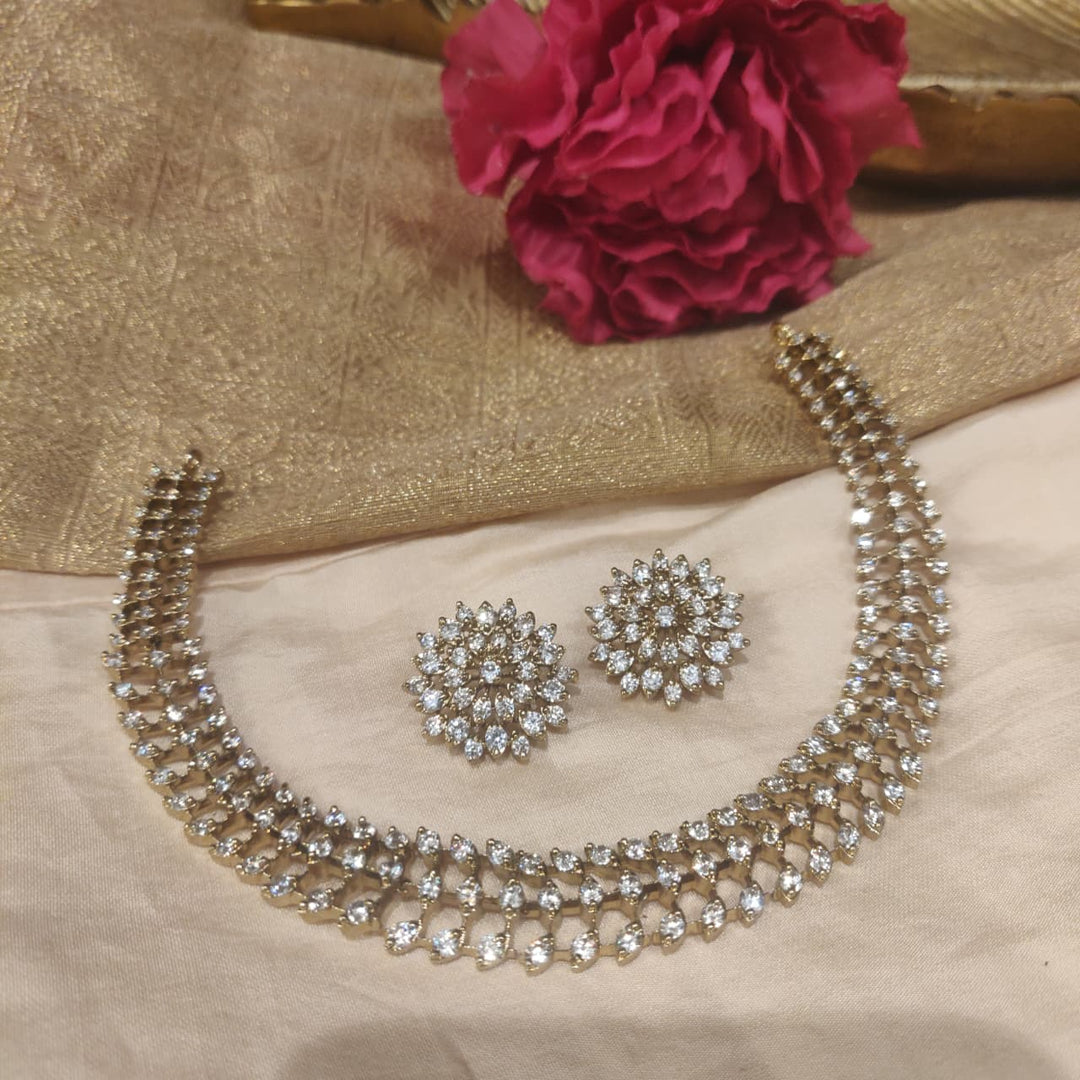 Sparkling Crystal AD Stone Necklace
