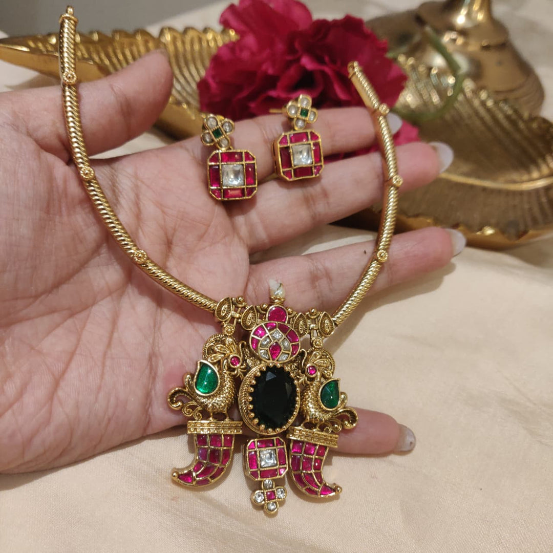 Royal Heritage Ruby & Emerald Necklace Set