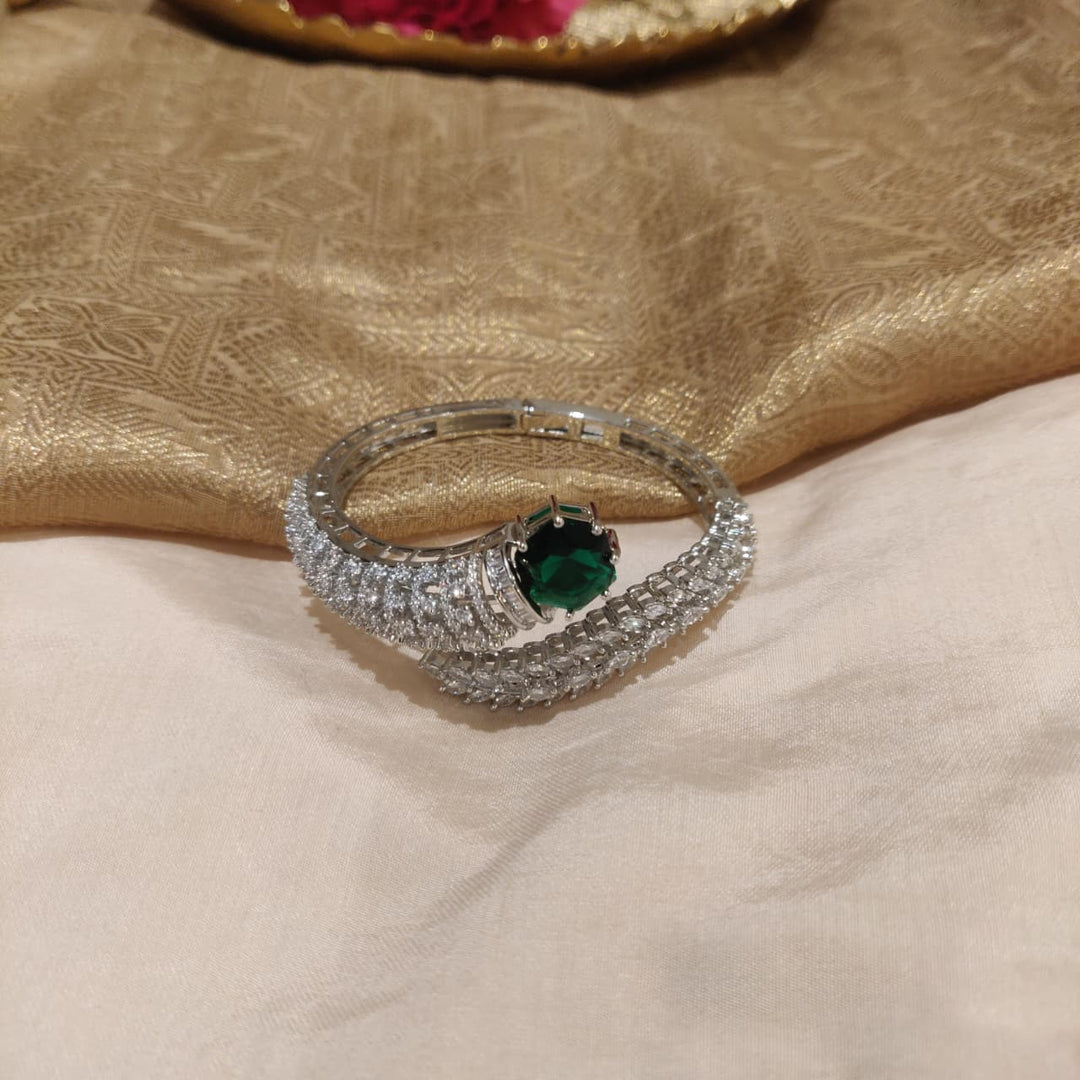 Radiant CZ Openable Green AD Stone Kada