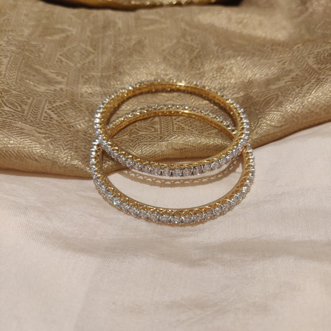 Opulent Crystal AD Stone Bangles set of 2