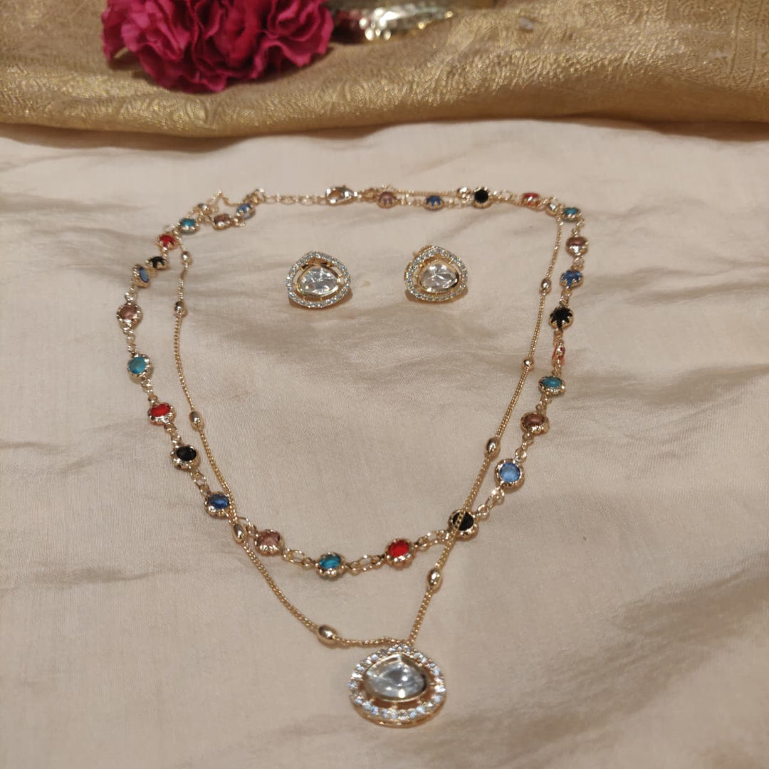 Refined Navratna Stone 2 Layer chain