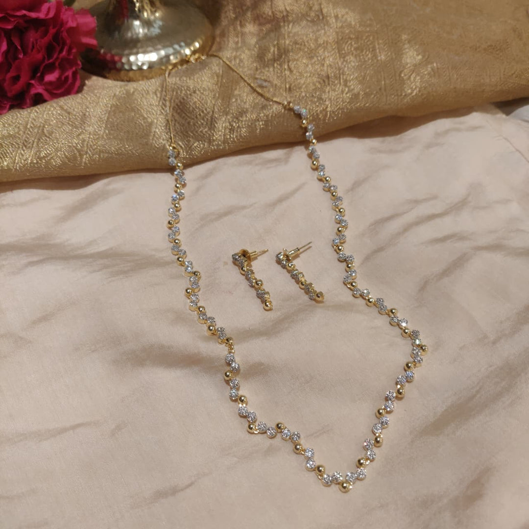 Glamorous Golden CZ Chain