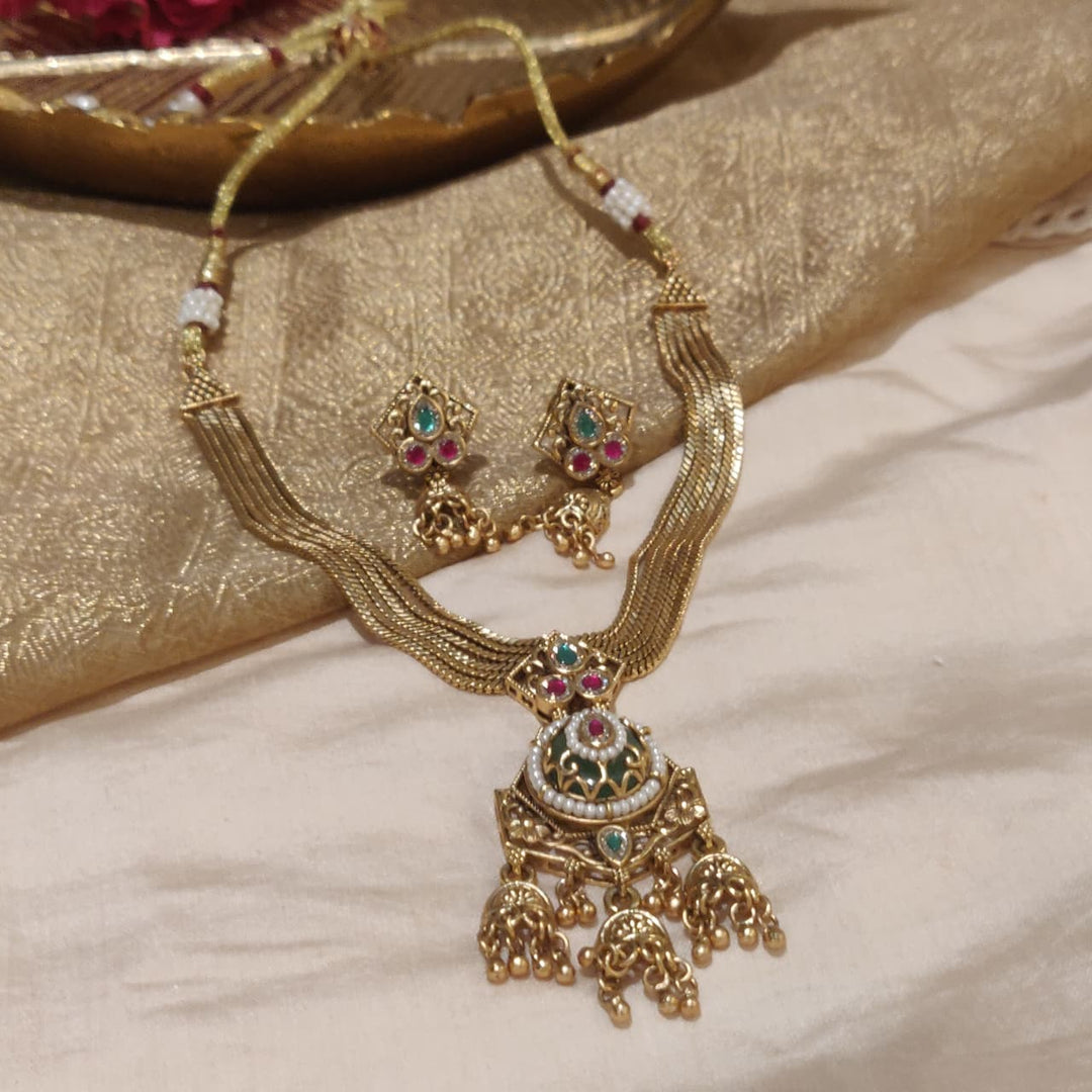 Alluring Iconic Multilayer Chain bridal Necklace