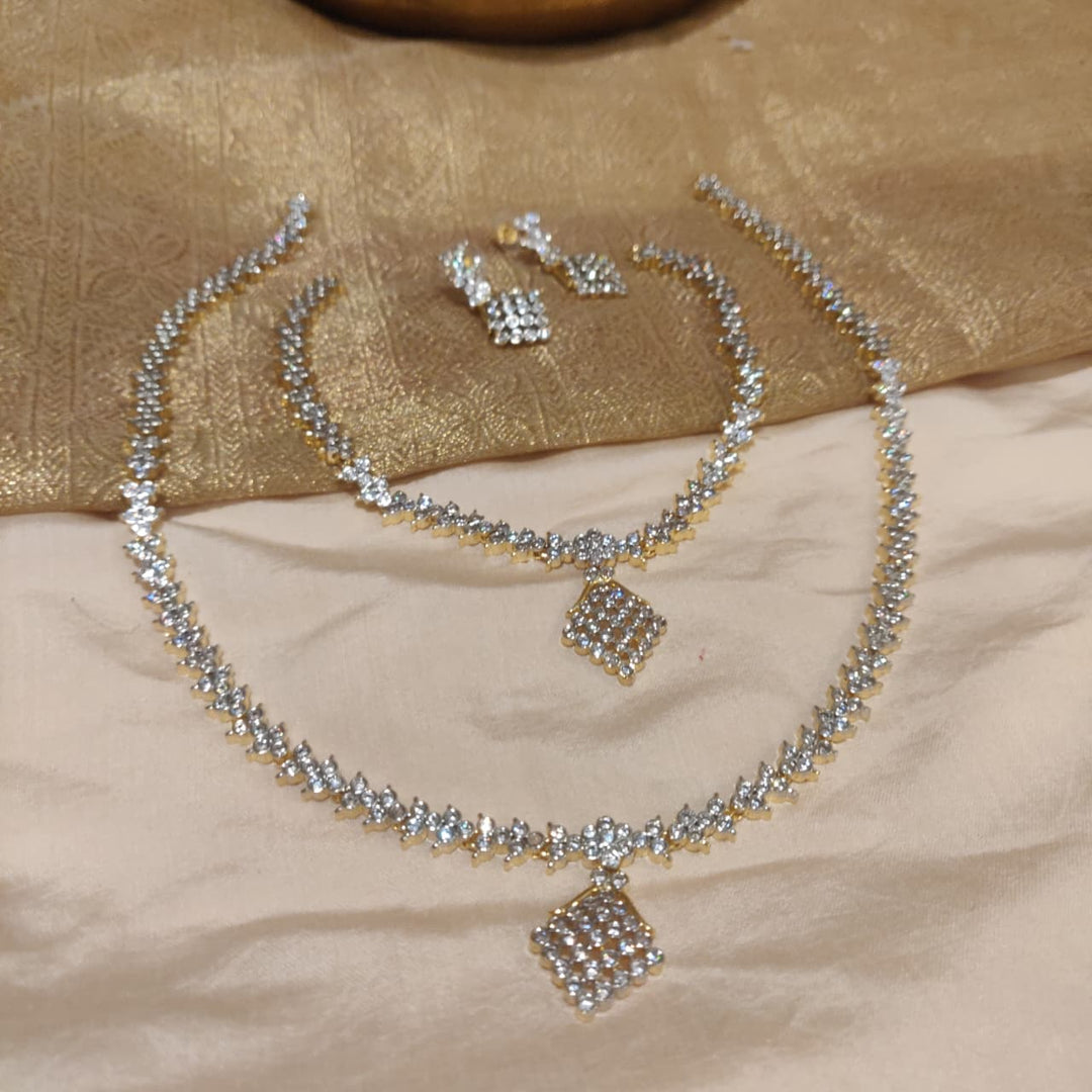 Enigmatic Floral AD CZ Combo Necklace