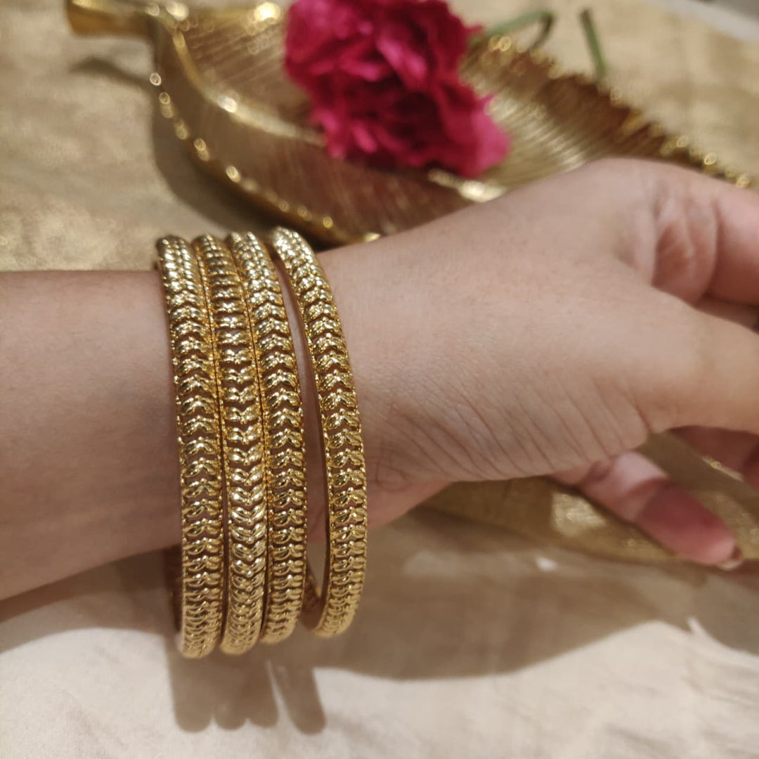 Regal Golden Bridal Bangles set of 4