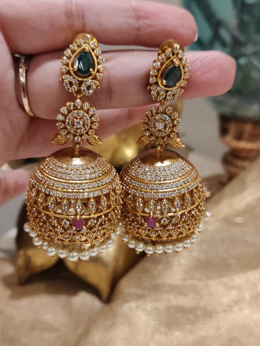 Premium Designer CZ Jhumka