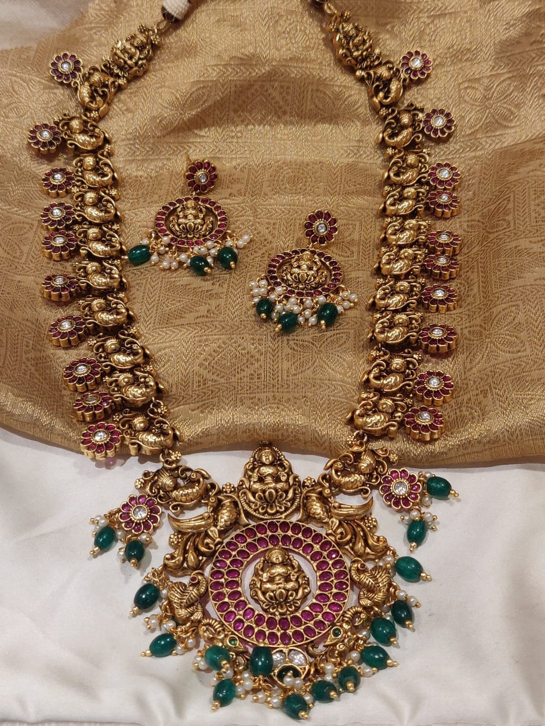 Premium Real Kundan Long Jadau Brass Necklace