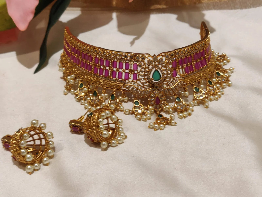 Premium Designer Handcrafted CZ Choker Necklace
