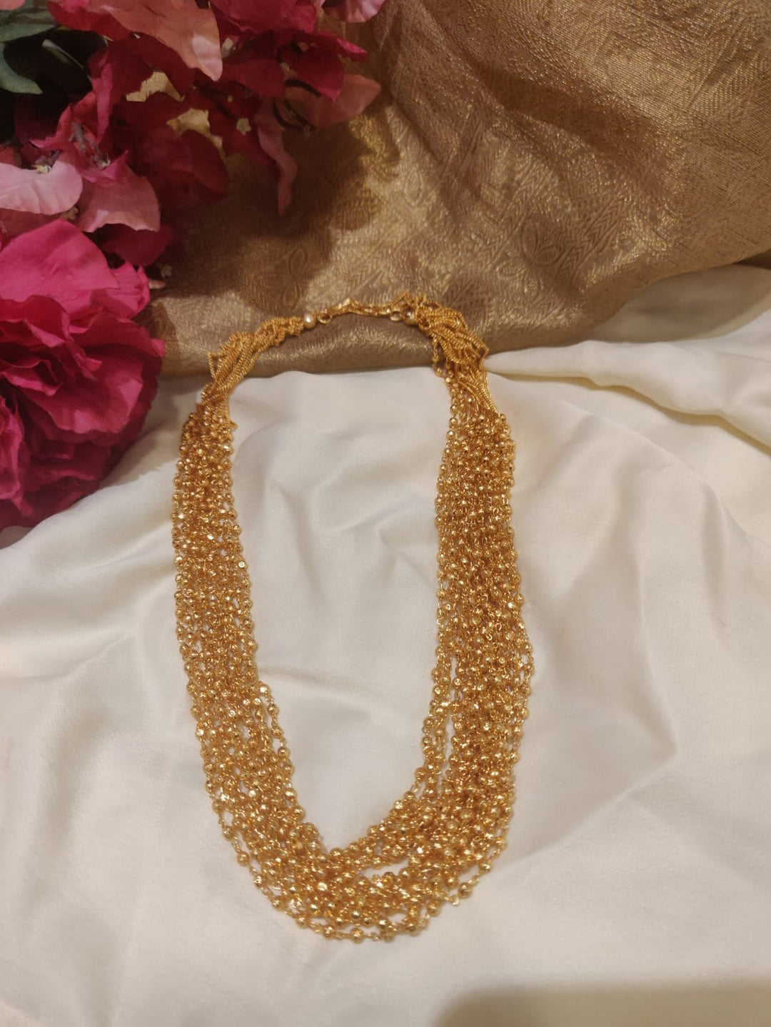 Designer Handcrafted Pure Saffron Beads Mala