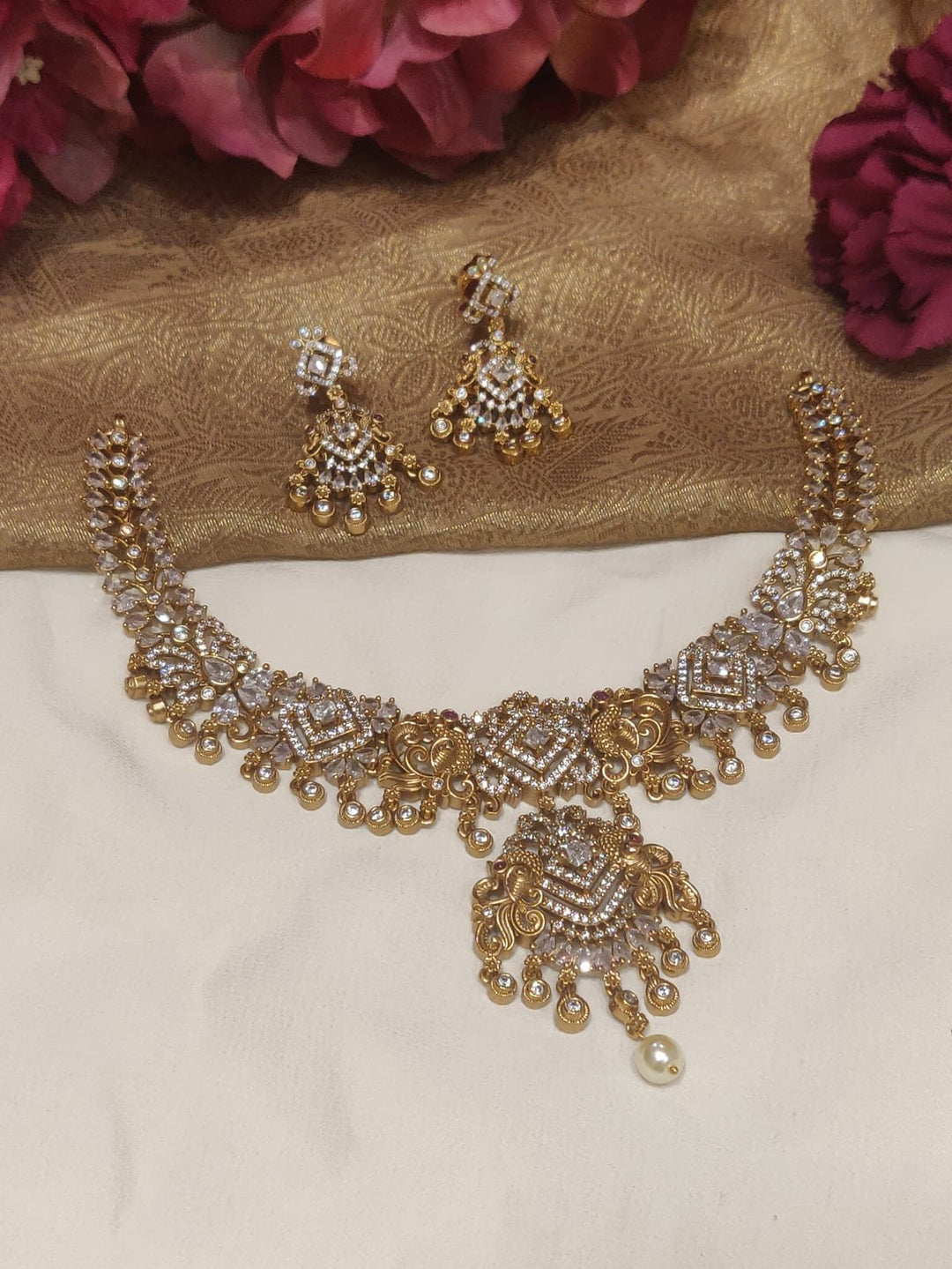 Gold Plated Peacock Necklace