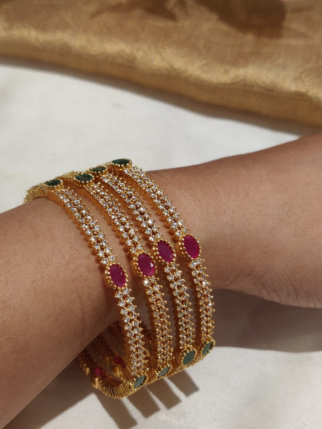 Premium CZ Bangle Set