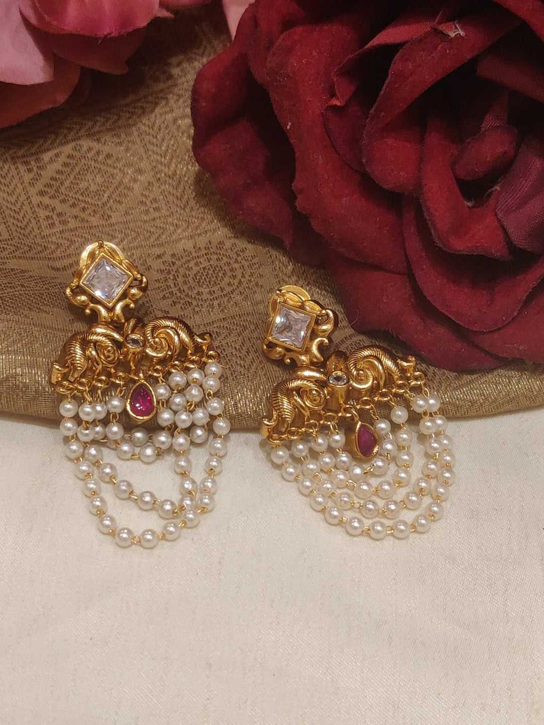 Premium Pearl Styled Handcrafted Earrings