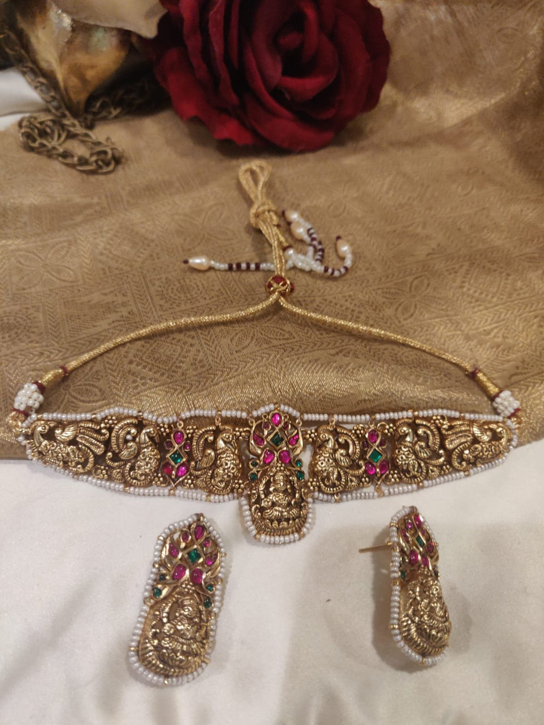 Beautiful Handcrafted Antique Finish Meenakari art Styled Choker