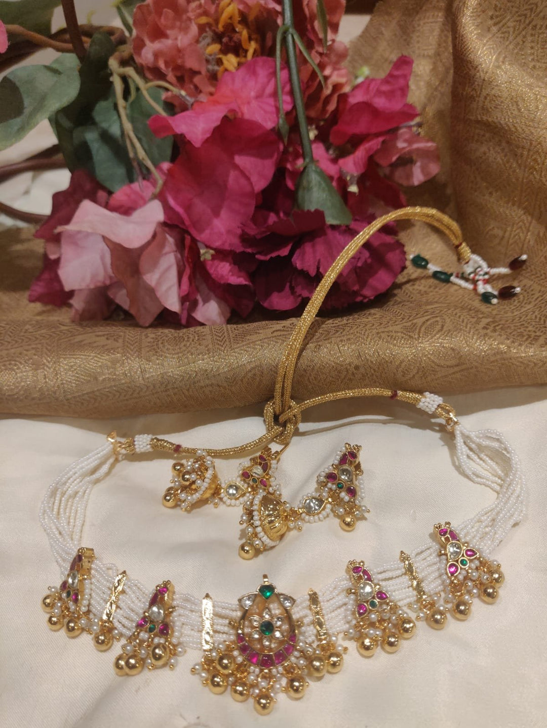 Limted Edition Peacock and Moon Design Handcrafted Choker
