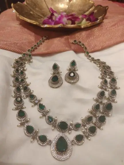Designer double layer Multicolour Bridal Long Haram