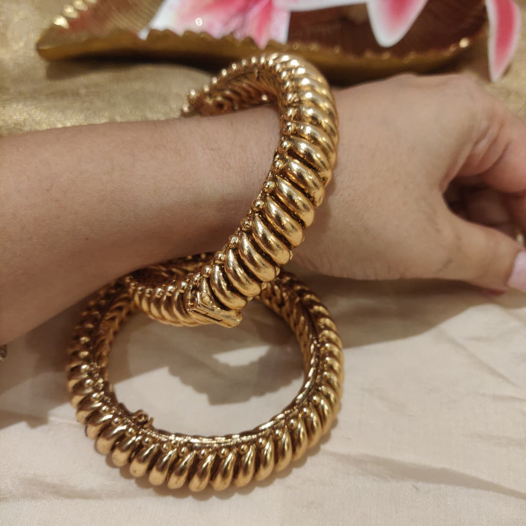 Radiant  Golden Bridal Bangles set of 2